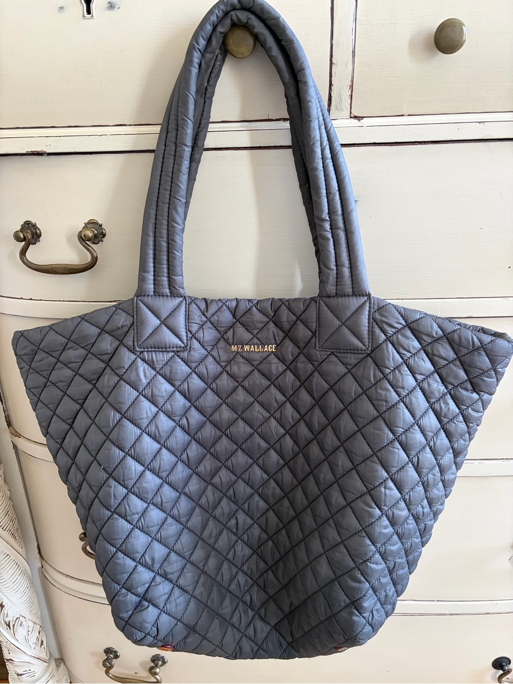 MZ Wallace Quilted Tote in Slate